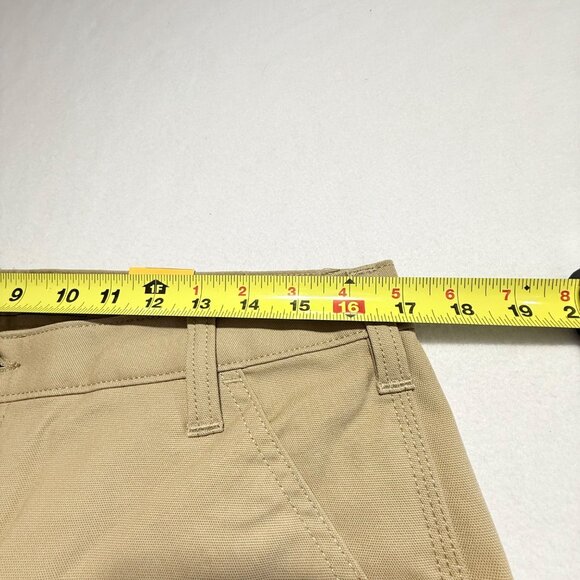 Carhartt Women's Rugged Flex Loose Khaki Canvas Work Shorts Sz 12 NWT 10" Inseam - Picture 8 of 11